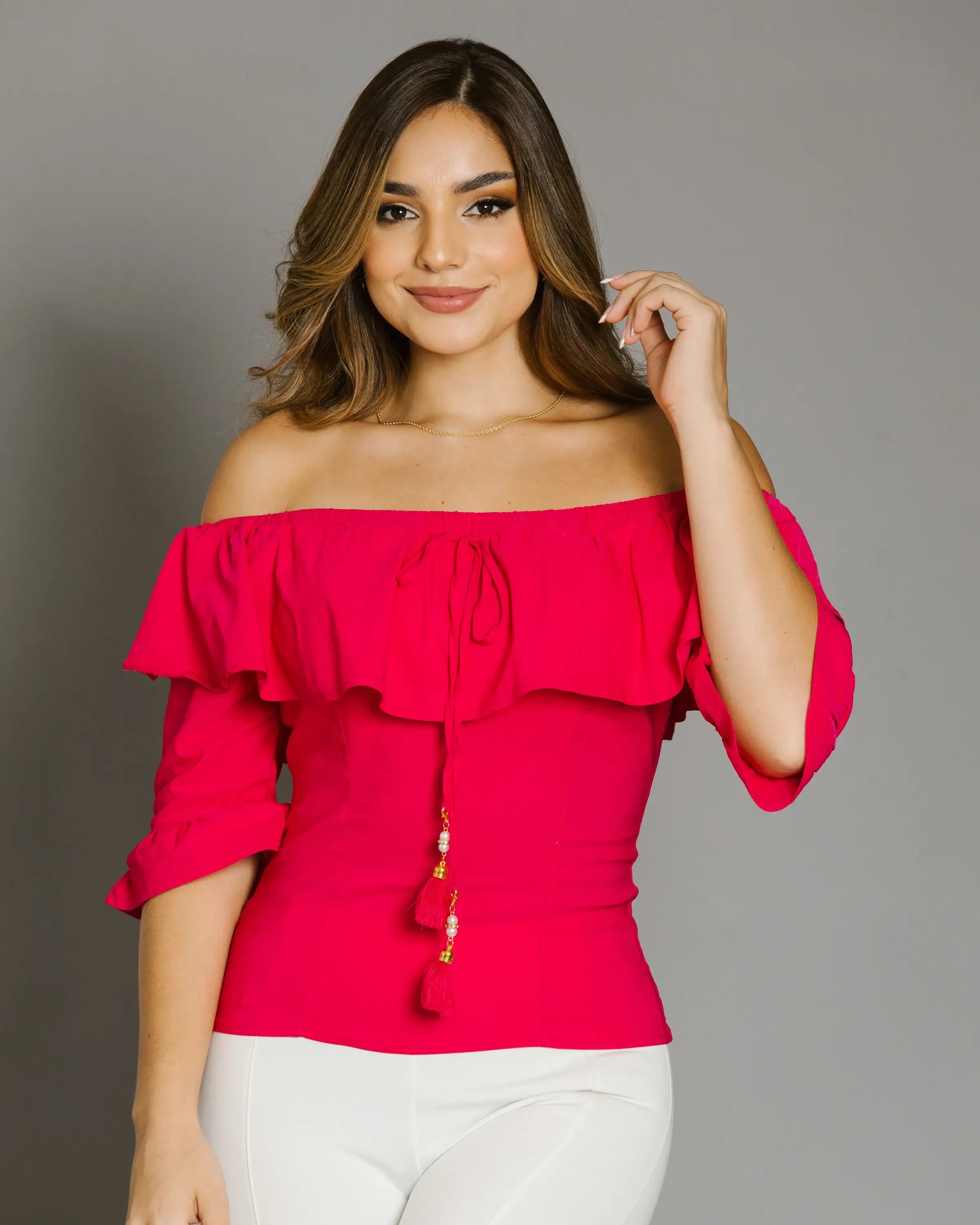 Blusa Manga Larga con Bolero Ref 448 Moda Puntual Tienda de Moda Multimarca Colombiana