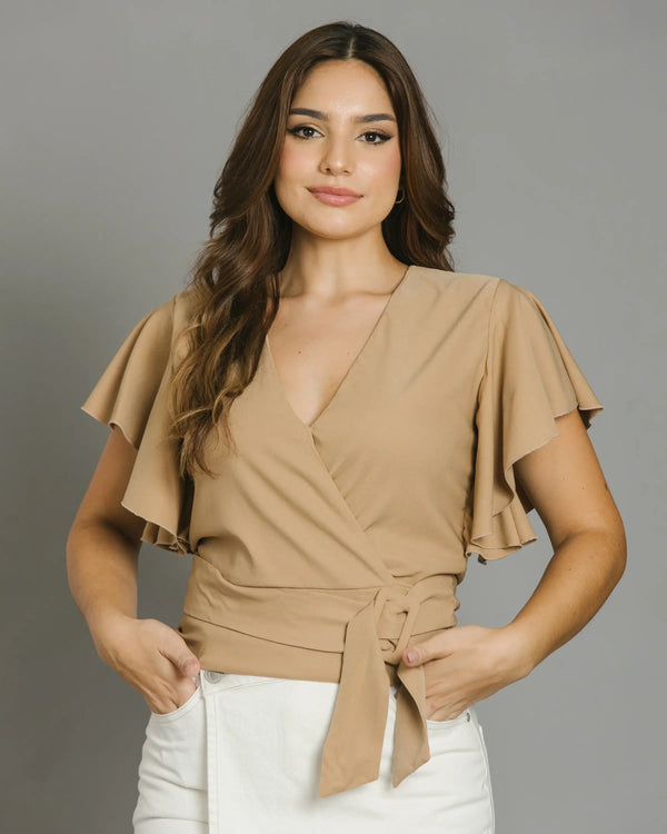 Blusa Manga Corta con Bolero y Cinturón Ref 471