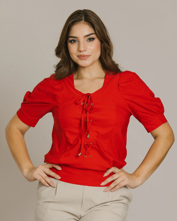 Blusa Manga Larga con Adornos en Dorado Ref 8113