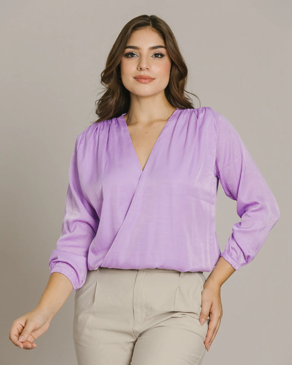 Blusa Elegante Manga Larga Ref 9297