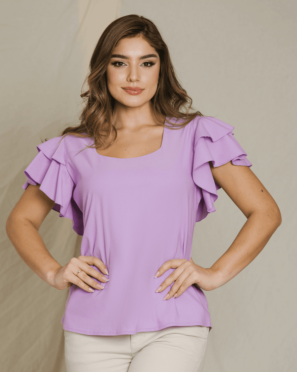 Blusa con Boleros y Amarre en Espalda