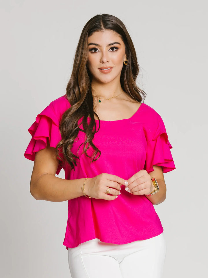 Blusa con Boleros y Amarre en Espalda 