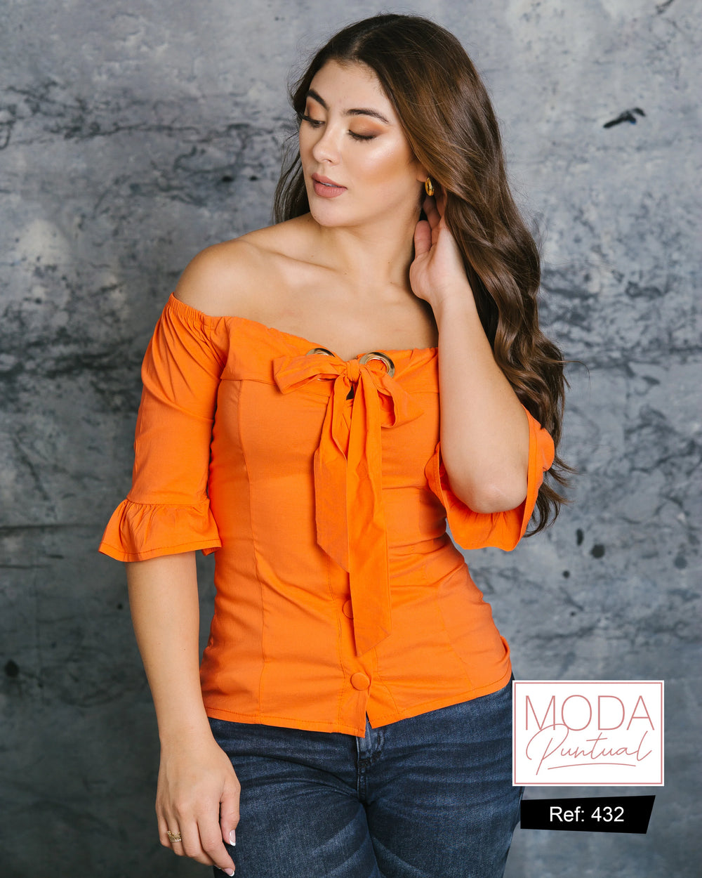 Blusa con moño enfrente hotsell